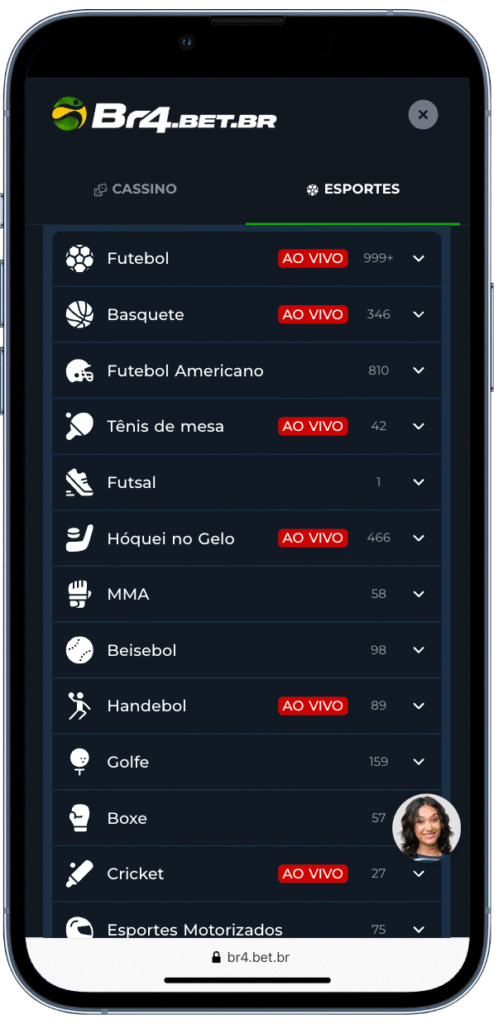 modalidades esportivas cobertas na br4bet