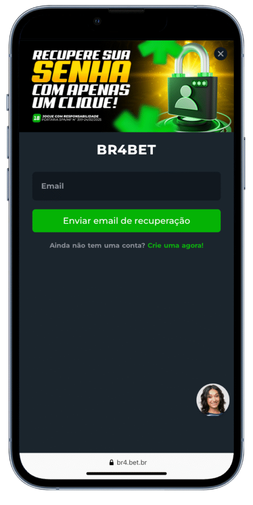 recuperação de senha br4bet