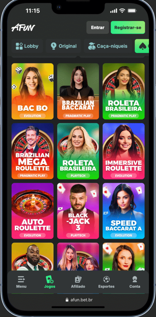 cassino ao vivo Afun