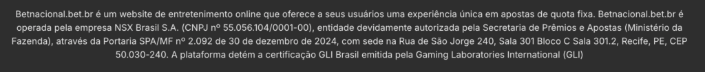 Betnacional é confiável