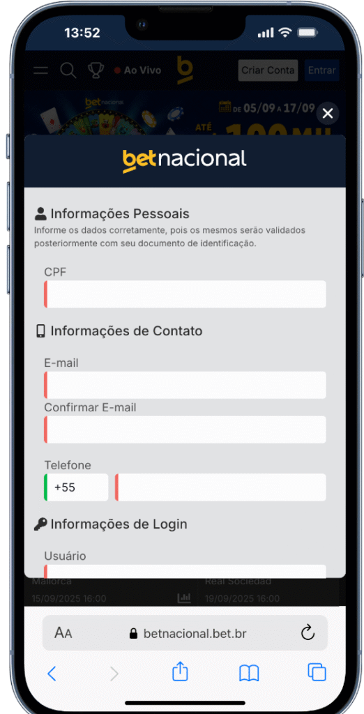 cadastro na betnacional