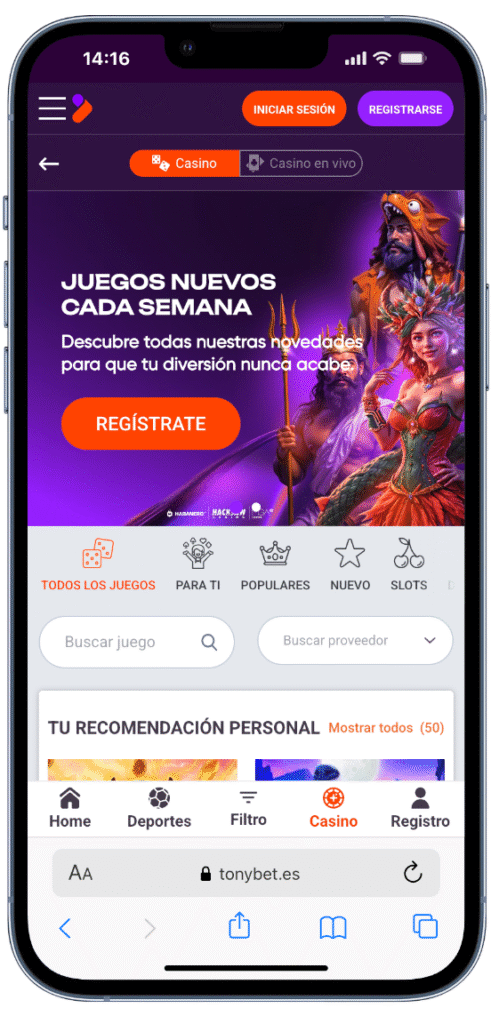 tonybet nuevo casino online españa