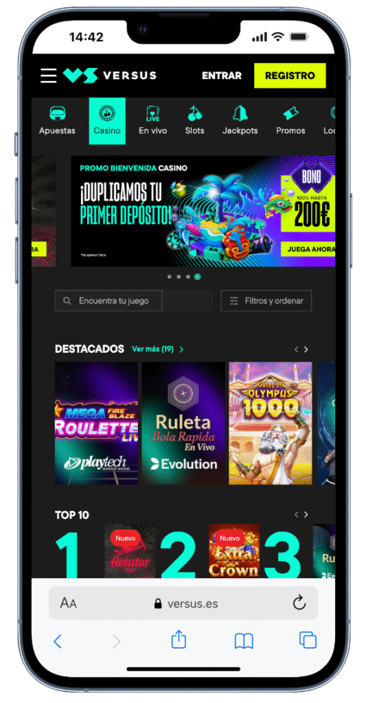 versus nuevo casino online españa