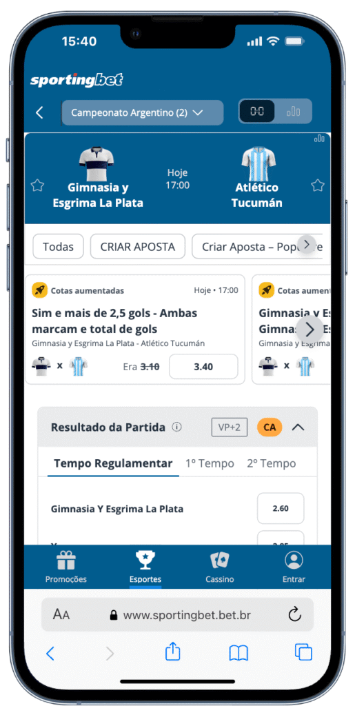 odds melhoradas sportingbet