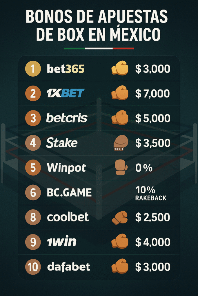 mejores bonos de apuestas boxeo