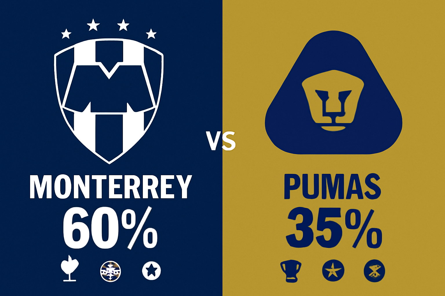 Pronóstico Monterrey vs Pumas UNAM - Liga MX (18/10/2025) 30 Pronóstico Monterrey vs Pumas UNAM - Liga MX (18/10/2025)