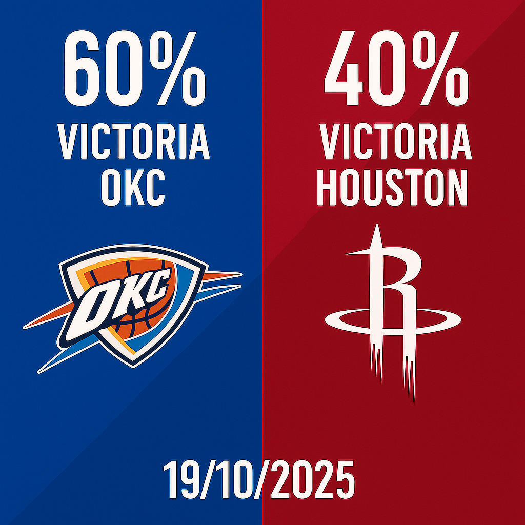 Pronóstico Oklahoma City Thunder vs Houston Rockets - NBA 21/10/2025 30 Pronóstico Oklahoma City Thunder vs Houston Rockets