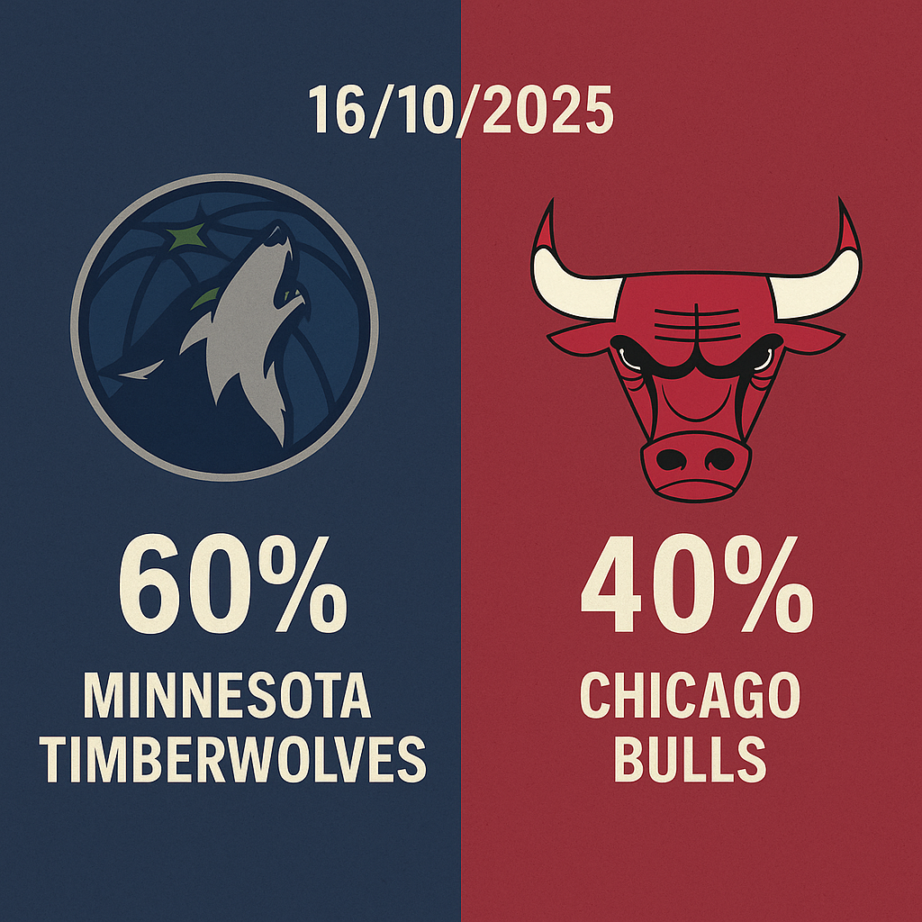 Pronóstico Chicago Bulls vs Minnesota Timberwolves – NBA 16/10/2025 29 Pronóstico Chicago Bulls vs Minnesota Timberwolves – NBA
