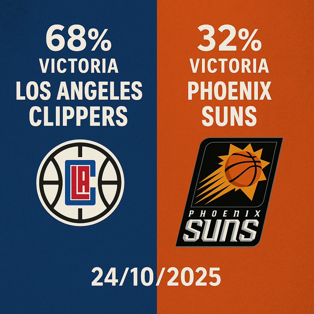 Pronóstico Los Angeles Clippers vs Phoenix Suns – NBA 24/10/2025 34 Pronóstico Los Angeles Clippers vs Phoenix Suns