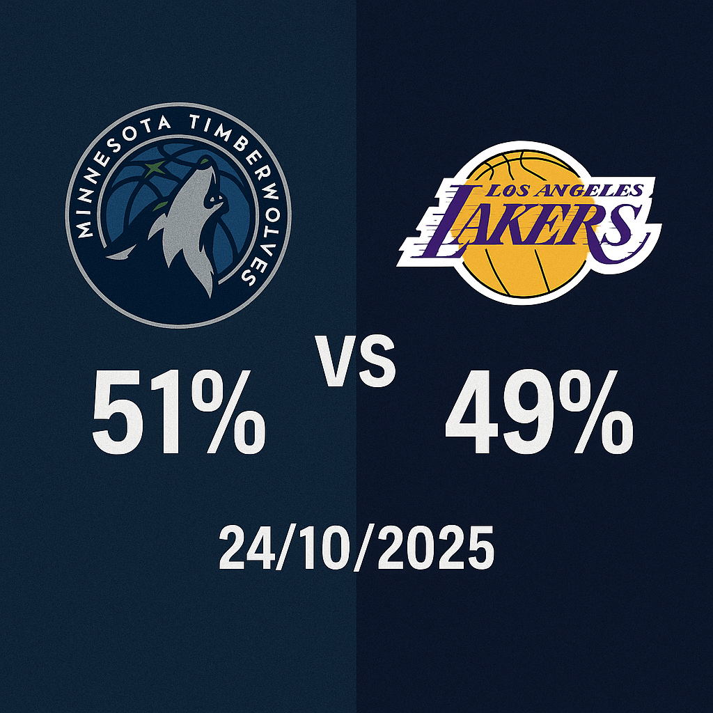 Pronóstico Los Angeles Lakers vs Minnesota Timberwolves – NBA 24/10/2025 34 Pronóstico Los Angeles Lakers vs Minnesota Timberwolves – NBA 24/10/2025