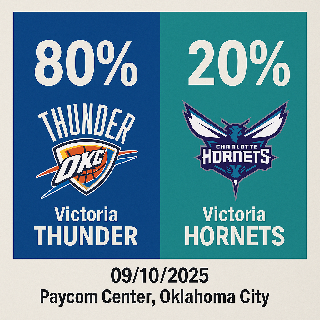 Pronostico Oklahoma City Thunder vs Charlotte Hornets 1