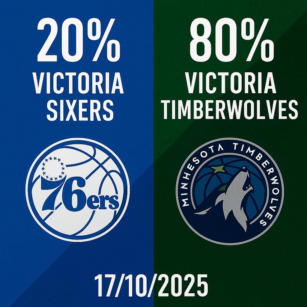 Pronóstico Philadelphia 76ers vs Minnesota Timberwolves - NBA 17/10/2025 30 Pronóstico Philadelphia 76ers vs Minnesota Timberwolves