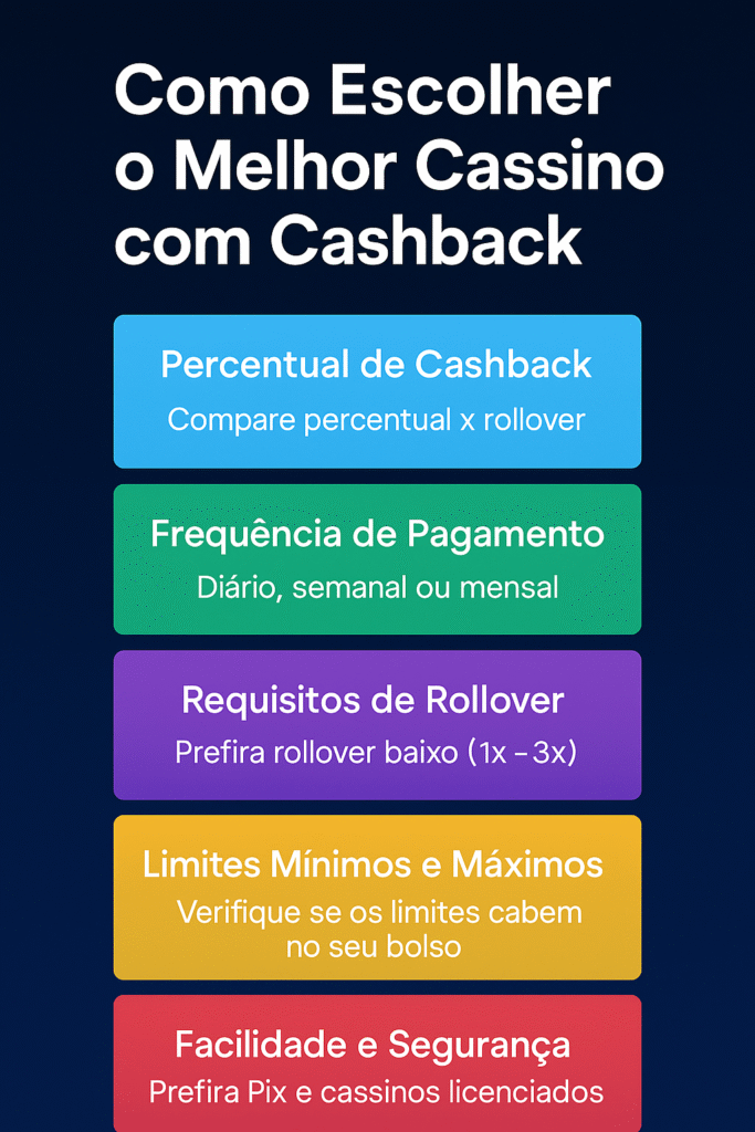 como escolher o melhor cassino com cashback