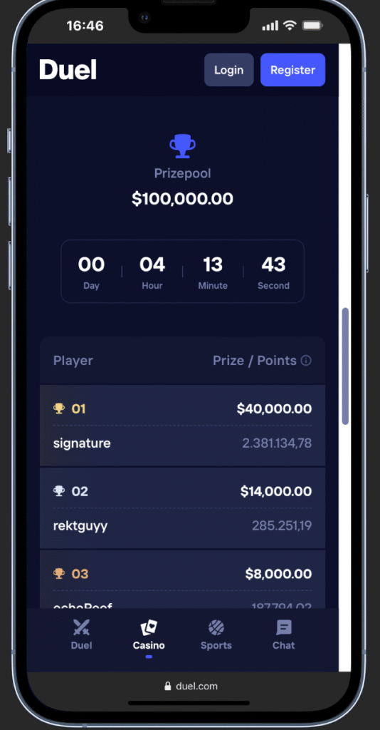 prize pool duel.com