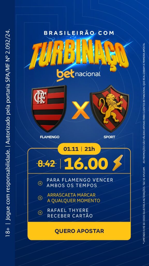 Palpites Cruzeiro x Vitória (01/11/2025): Brasileirão Série A 34 odds turbinadas flamengo x sport