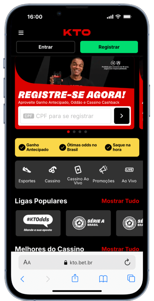 kto: plataforma com depósito mínimo de 20 reais