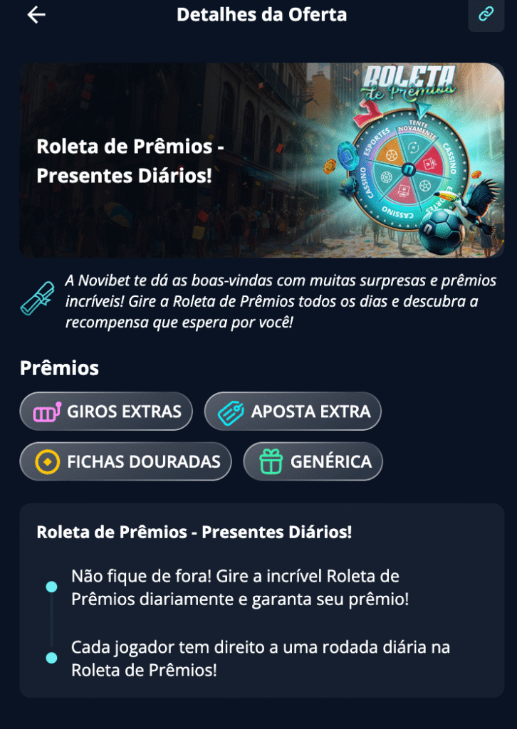 oferta de giros grátis do cassino novibet