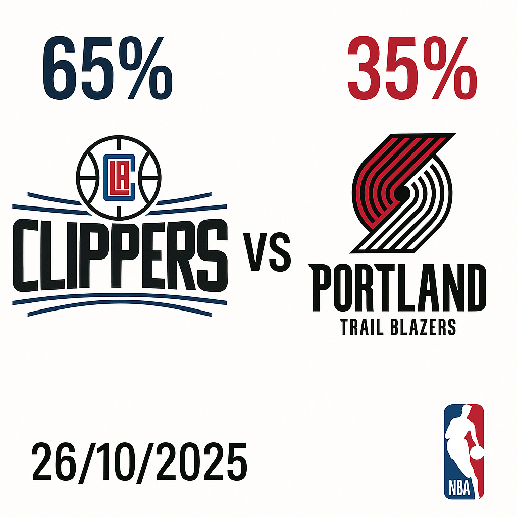 Pronóstico Los Angeles Clippers vs Portland Trail Blazers – NBA 26/10/2025 34 Pronóstico Los Angeles Clippers vs Portland Trail Blazers