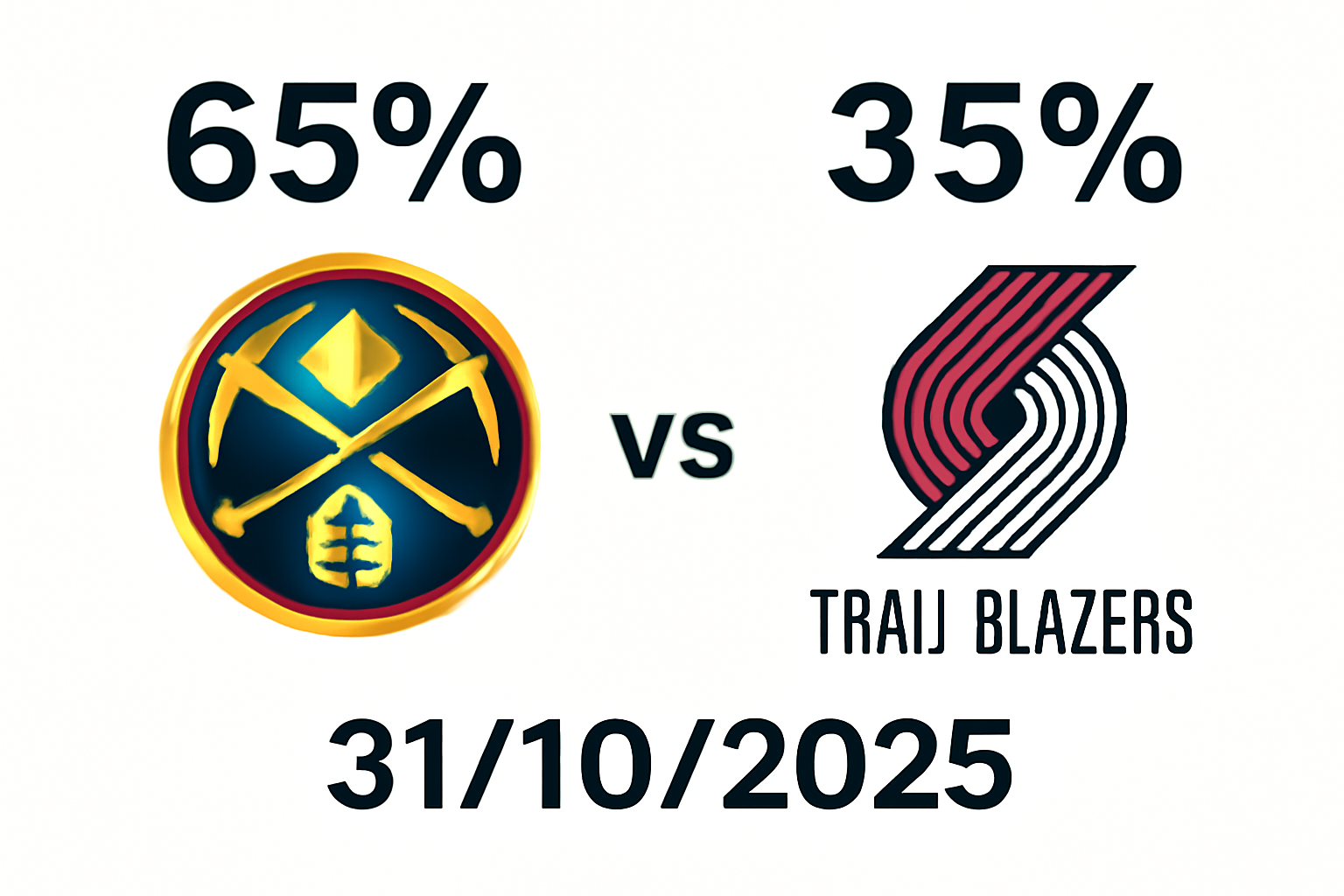 pronostico nuggets blazers 31 10 25