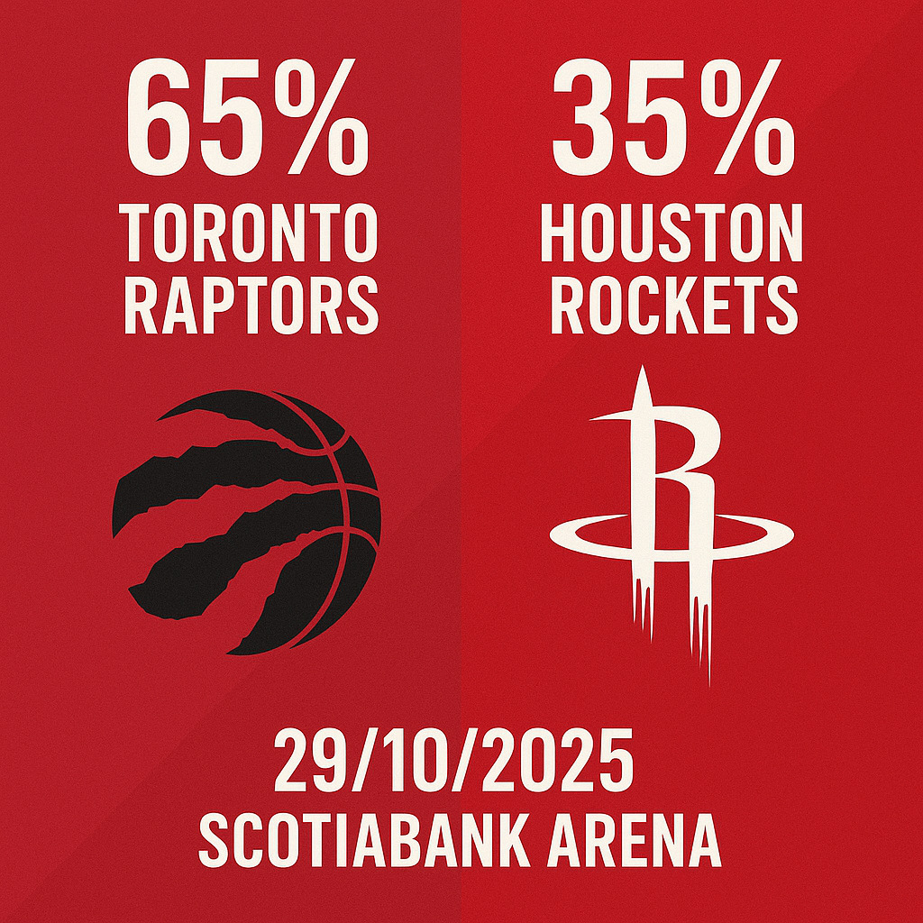 Pronóstico Toronto Raptors vs Houston Rockets - NBA 29/10/2025 34 Pronóstico Toronto Raptors vs Houston Rockets – NBA 29/10/2025