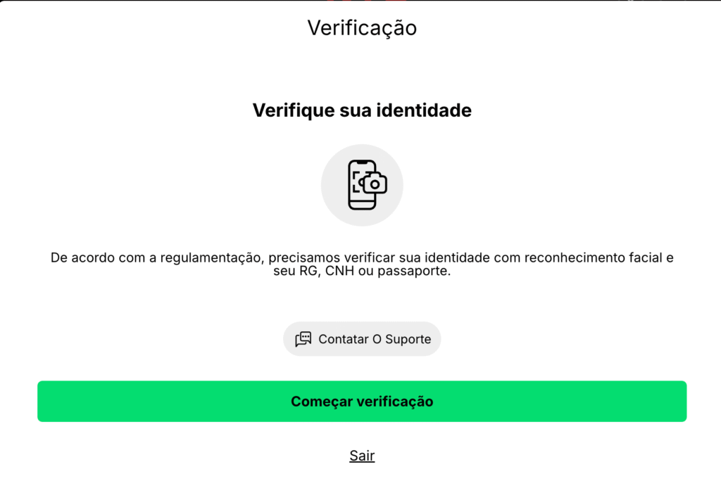 verificação de conta na KTO