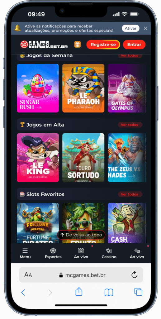 mc games: novo cassino online com saques a partir de R$ 10