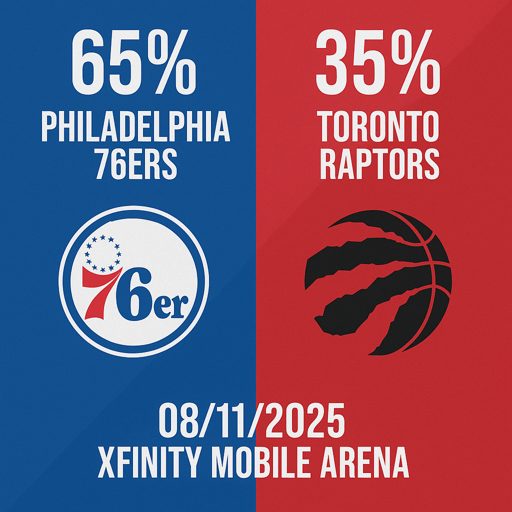 Pronóstico Philadelphia 76ers vs Toronto Raptors - NBA 08/11/2025 34 Pronóstico Philadelphia 76ers vs Toronto Raptors – NBA 08/11/2025