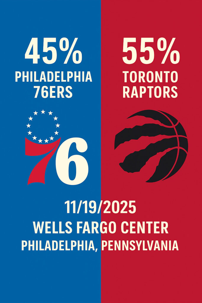 Pronóstico Philadelphia 76ers vs Toronto Raptors – NBA 19/11/2025 34 Pronóstico Philadelphia 76ers vs Toronto Raptors – NBA 19/11/2025