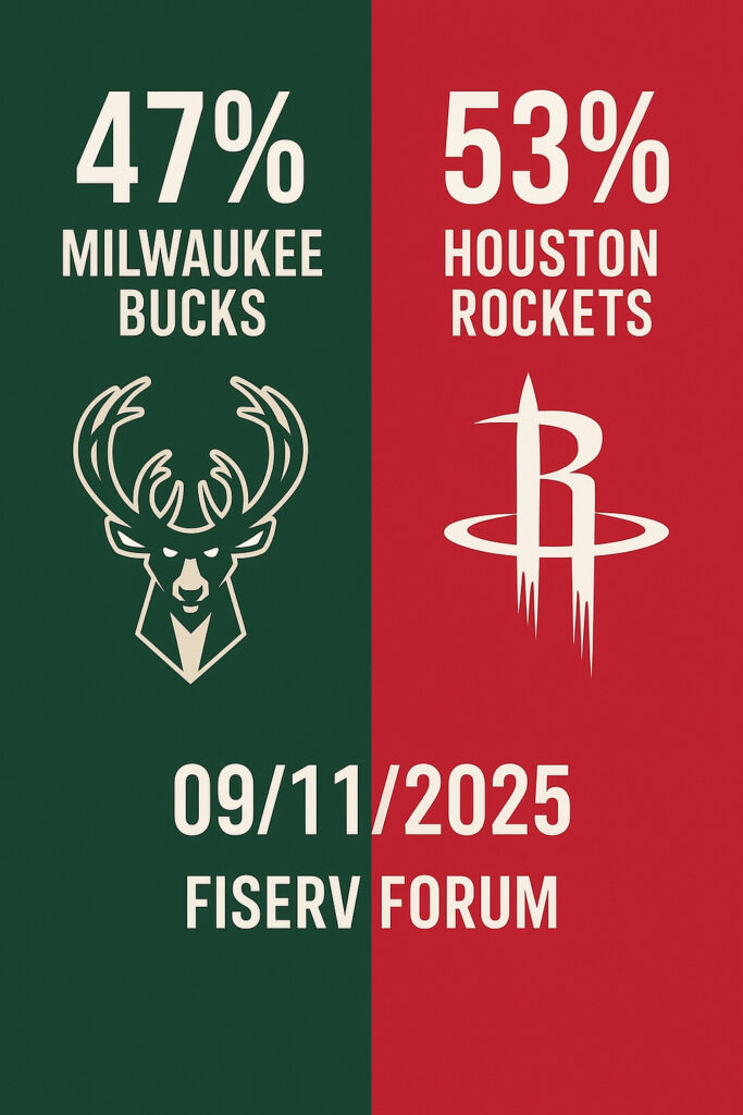 Pronóstico Milwaukee Bucks vs Houston Rockets – NBA 09/11/2025 34 Pronóstico Milwaukee Bucks vs Houston Rockets – NBA 09/11/2025