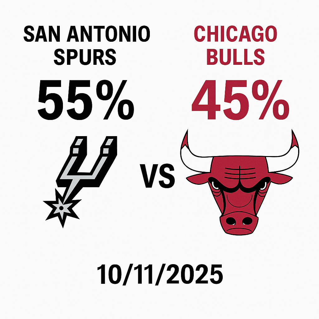 Pronóstico Chicago Bulls vs San Antonio Spurs – NBA 10/11/2025 34 Pronóstico Chicago Bulls vs San Antonio Spurs – NBA 10/11/2025