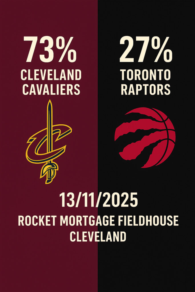 Pronóstico Cleveland Cavaliers vs Toronto Raptors – NBA 13/11/2025