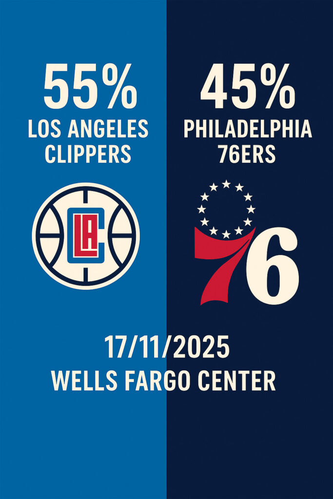 Pronóstico Philadelphia 76ers vs Los Angeles Clippers – NBA 17/11/2025 34 Pronóstico Philadelphia 76ers vs Los Angeles Clippers – NBA 17/11/2025