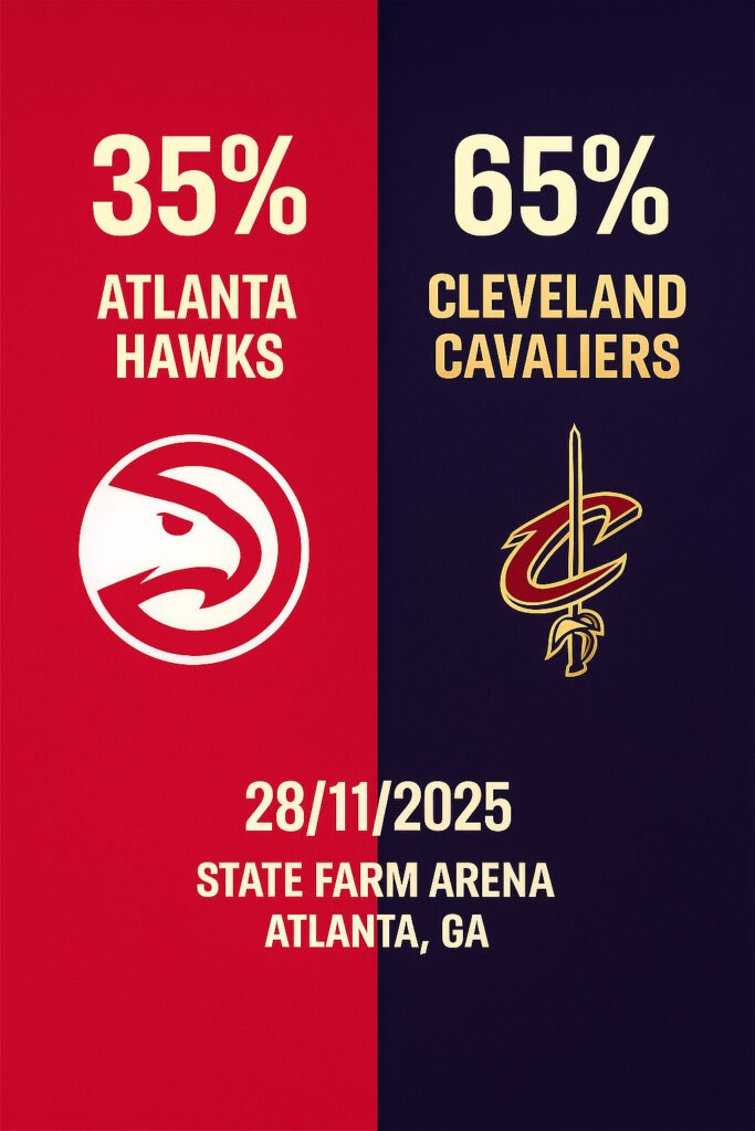 Pronóstico Atlanta Hawks vs Cleveland Cavaliers – NBA 28/11/2025