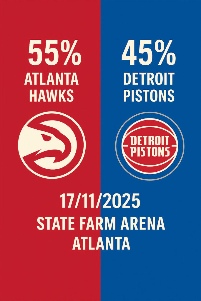 Pronóstico Atlanta Hawks vs Detroit Pistons – NBA 18/11/2025 34 Pronóstico Atlanta Hawks vs Detroit Pistons – NBA 18/11/2025