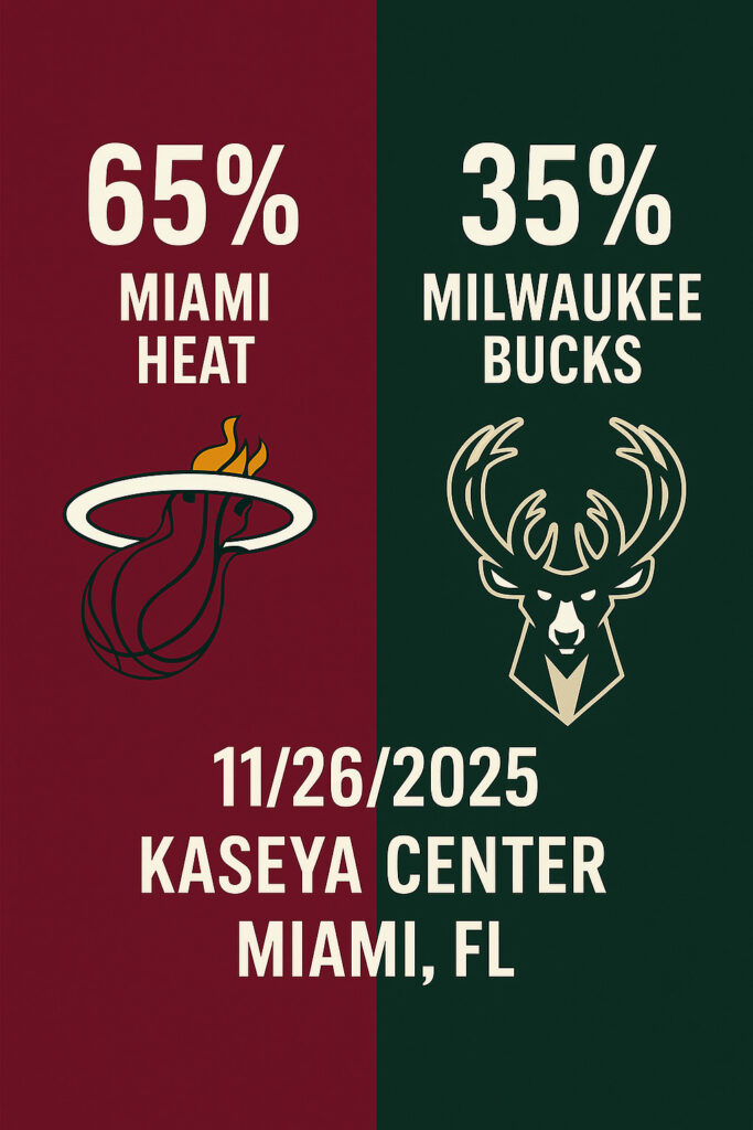 Pronóstico Miami Heat vs Milwaukee Bucks – NBA 26/11/2025