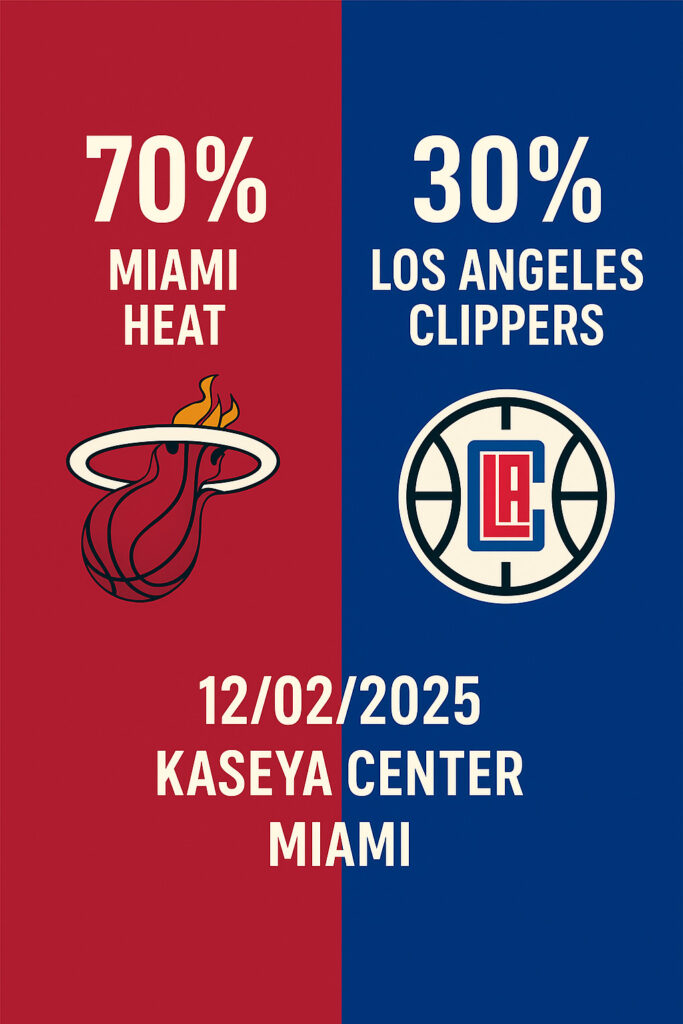 Pronóstico Miami Heat vs Los Angeles Clippers – NBA 01/12/2025 34 Pronóstico Miami Heat vs Los Angeles Clippers – NBA 01/12/2025