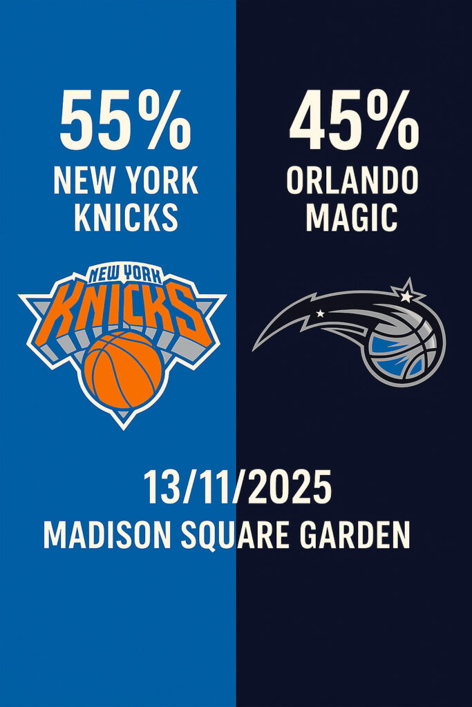 Pronóstico New York Knicks vs Orlando Magic – NBA 12/11/2025
