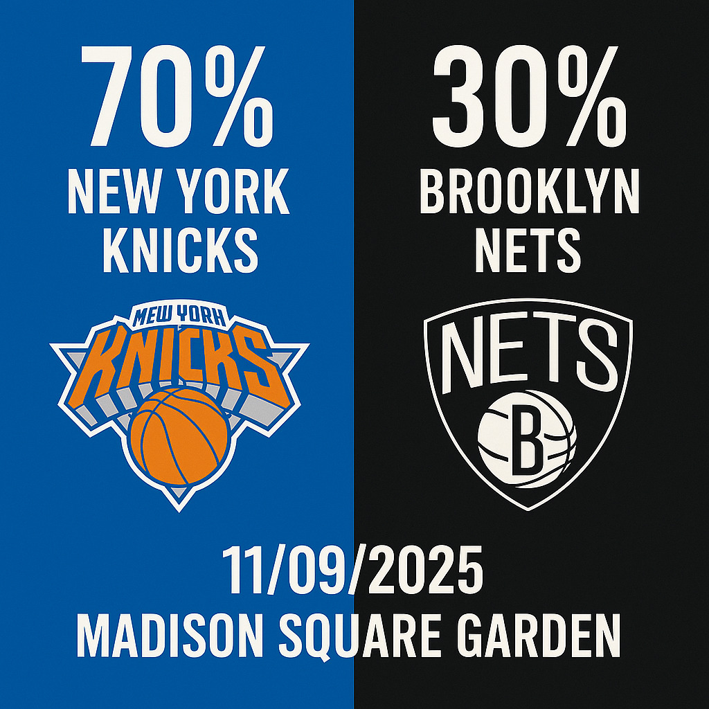 Pronóstico New York Knicks vs Brooklyn Nets – NBA 09/11/2025 34 Pronóstico New York Knicks vs Brooklyn Nets – NBA 09/11/2025