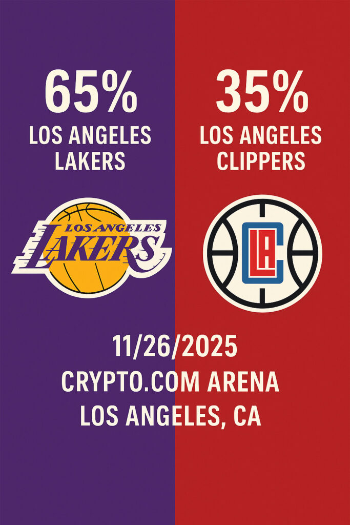 Pronóstico Los Angeles Lakers vs Los Angeles Clippers – NBA 26/11/2025