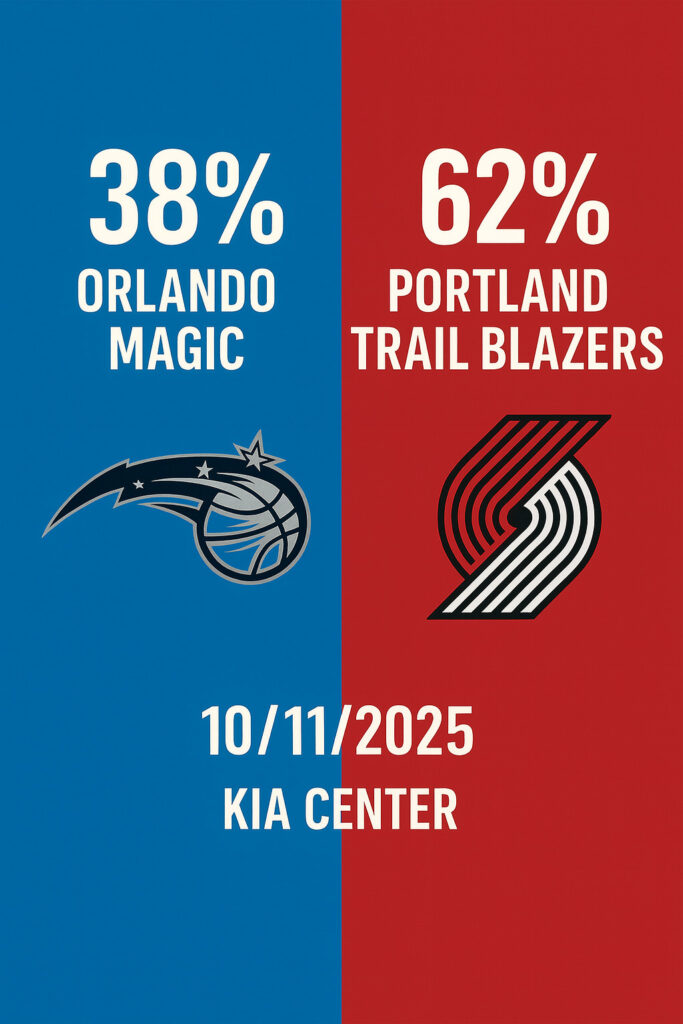 Pronóstico Orlando Magic vs Portland Trail Blazers – NBA 10/11/2025