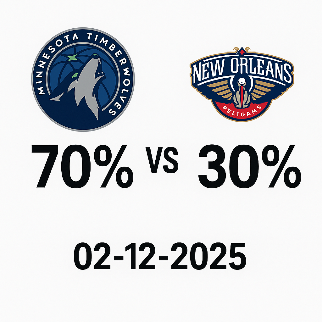 Pronóstico New Orleans Pelicans vs Minnesota Timberwolves – NBA 02/12/2025