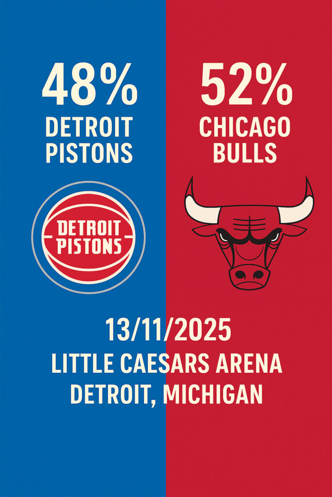 Pronóstico Detroit Pistons vs Chicago Bulls – NBA 12/11/2025