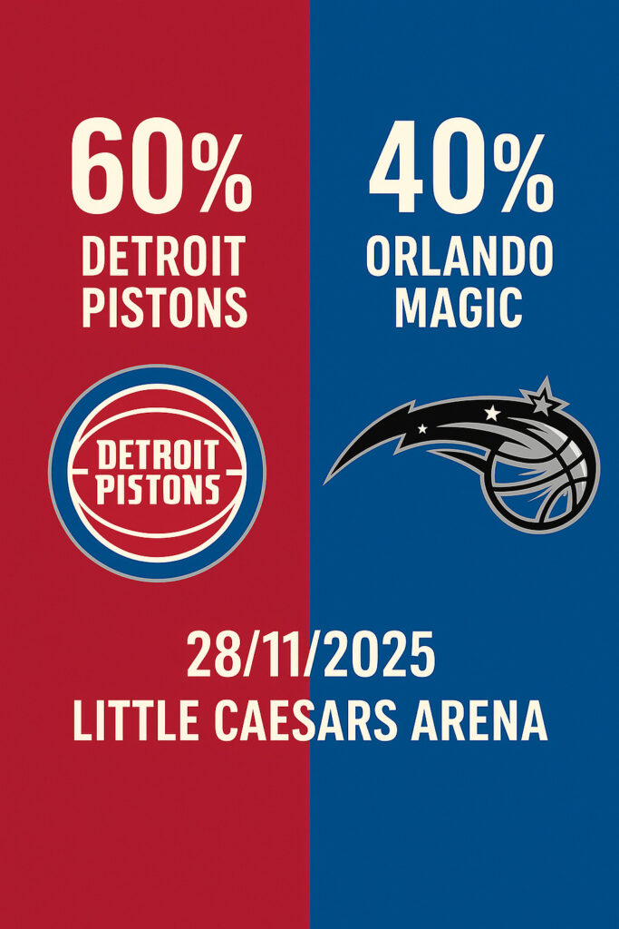 Pronóstico Detroit Pistons vs Orlando Magic – NBA 28/11/2025