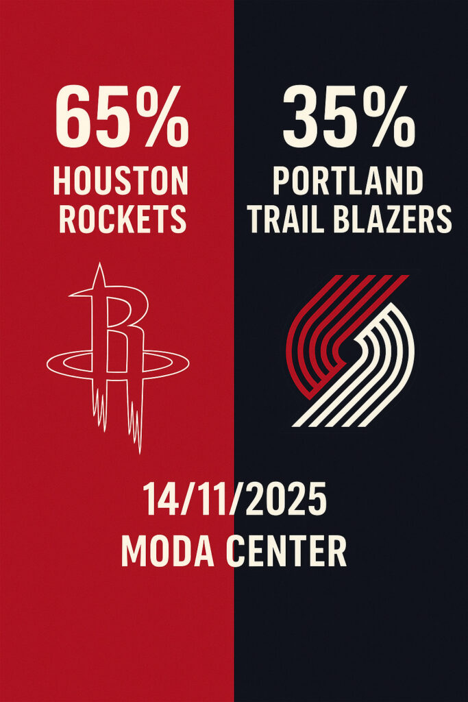 Pronóstico Houston Rockets vs Portland Trail Blazers – NBA 14/11/2025