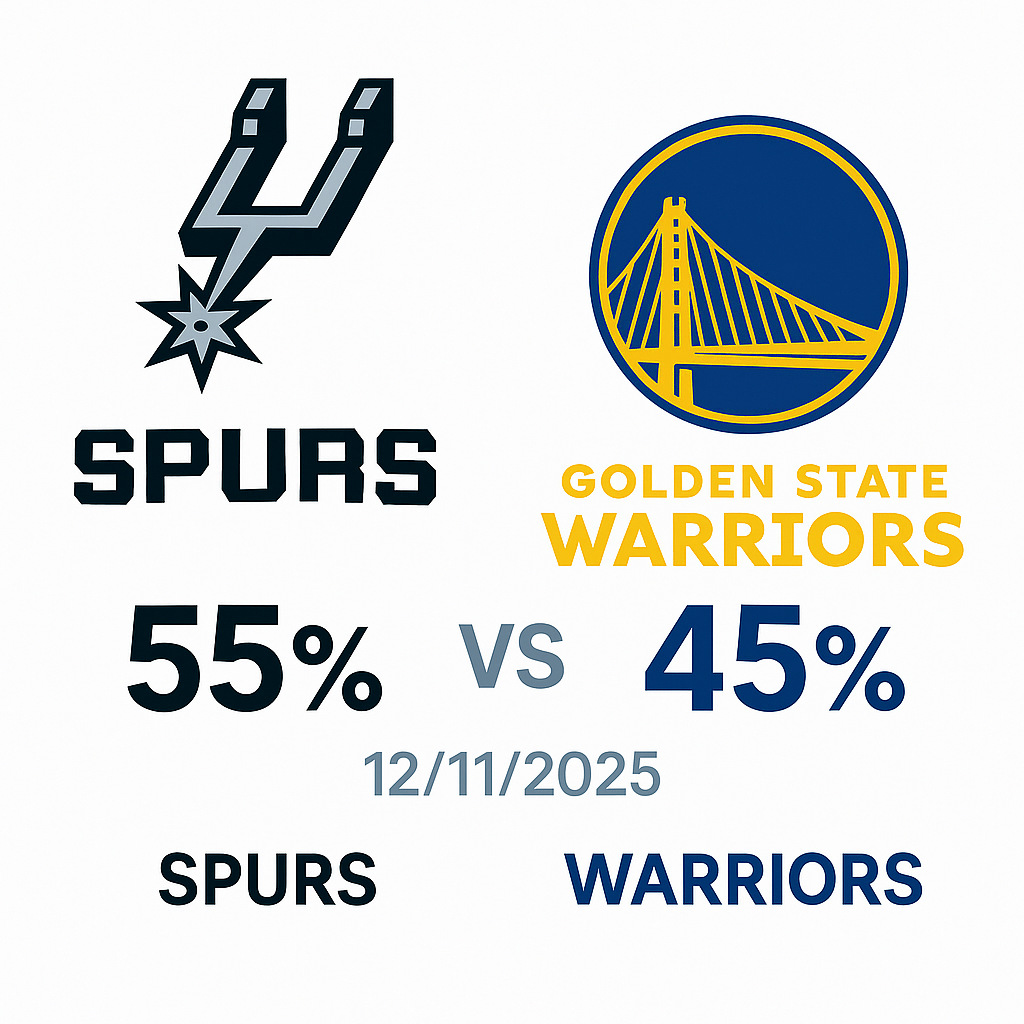 Pronóstico San Antonio Spurs vs Golden State Warriors – NBA 12/11/2025