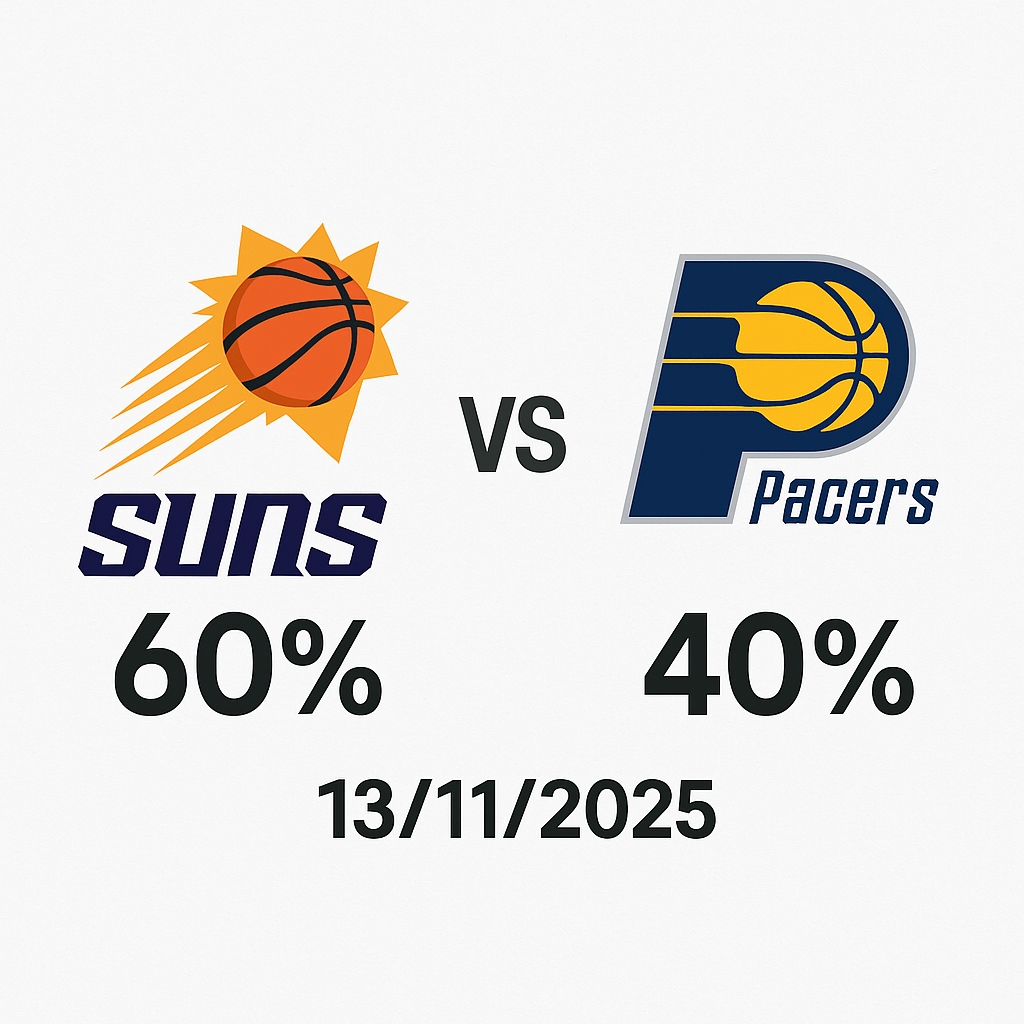 Pronóstico Phoenix Suns vs Indiana Pacers – NBA 13/11/2025