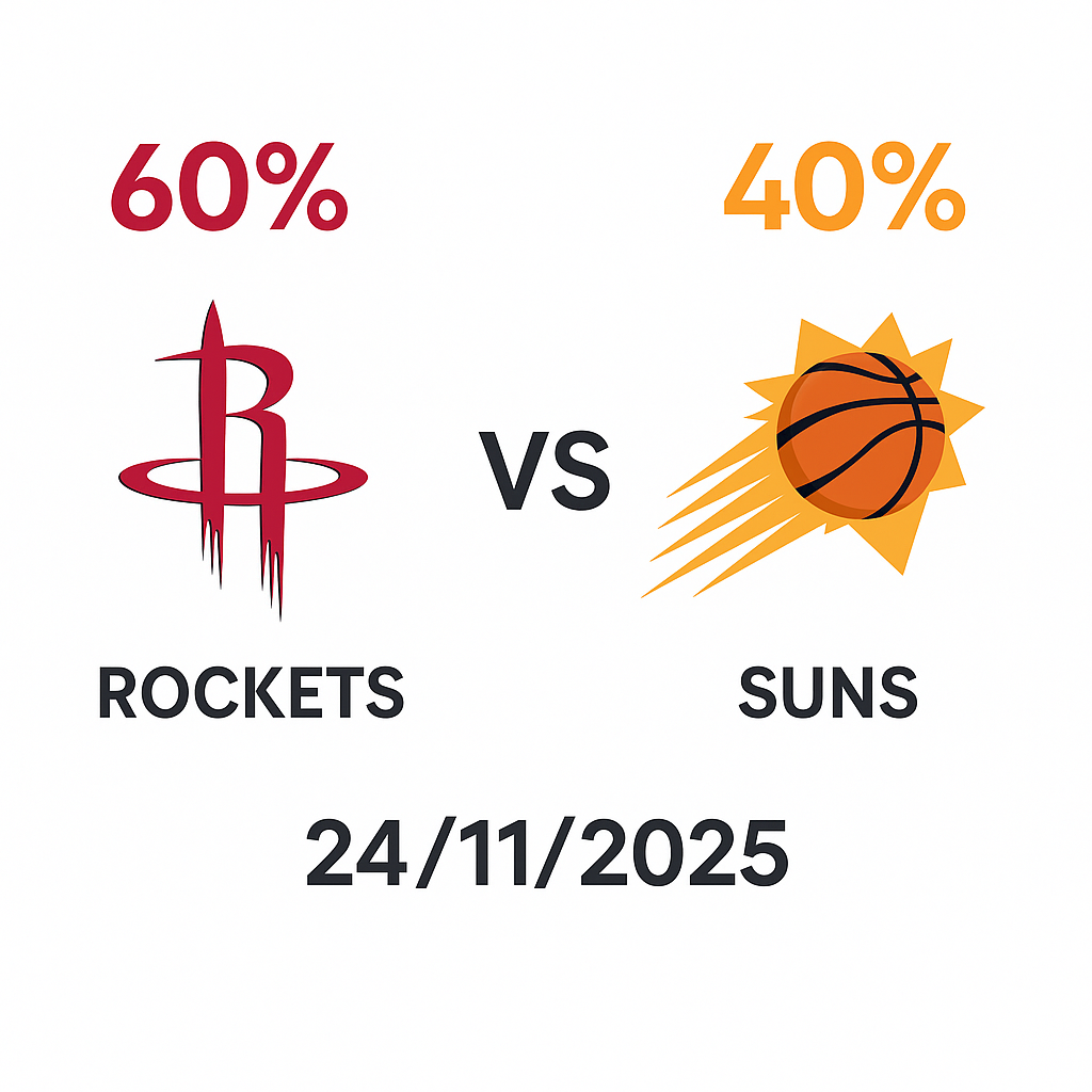 Pronóstico Phoenix Suns vs Houston Rockets – NBA 24/11/2025