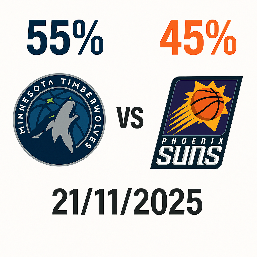 Pronóstico Phoenix Suns vs Minnesota Timberwolves – NBA 21/11/2025