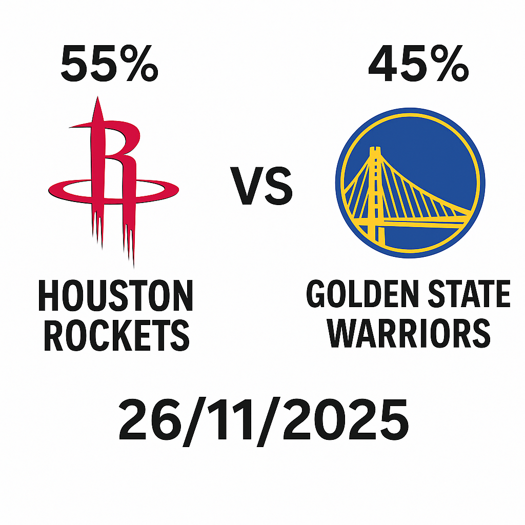 Pronóstico Golden State Warriors vs Houston Rockets – NBA 26/11/2025