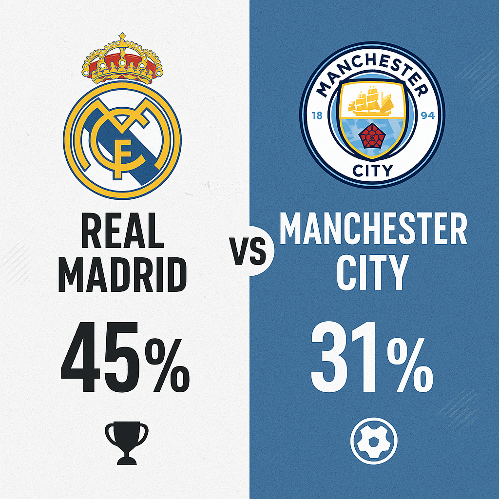 Pronóstico Real Madrid vs Manchester City - Champions League (10/12/2025) 34 Pronóstico Real Madrid vs Manchester City - Champions League (10/12/2025)
